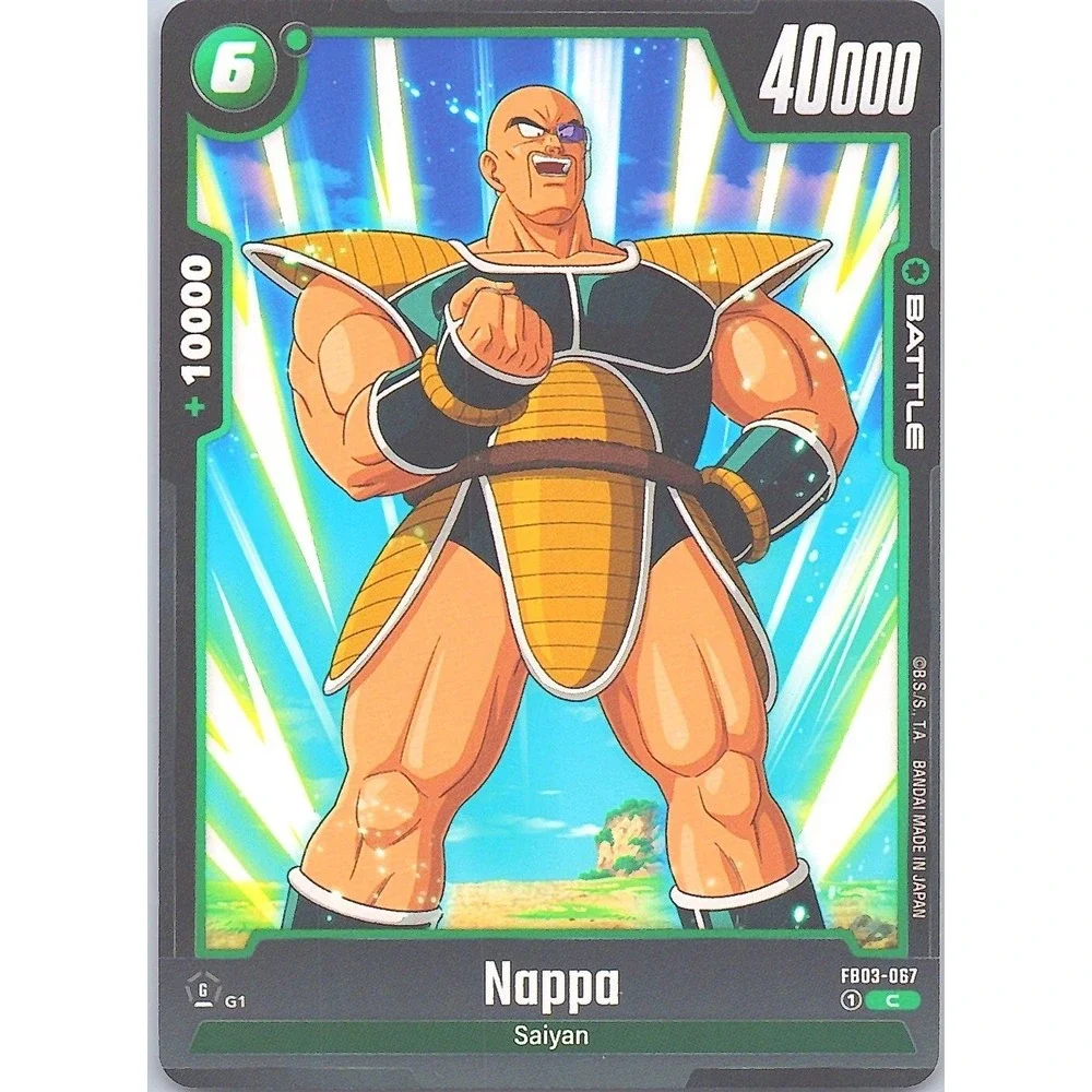 Dragon Ball Super Fusion World Nappa FB03-067 Common Green Saiyan Card